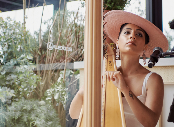 Harpist at Landmark by Lexus