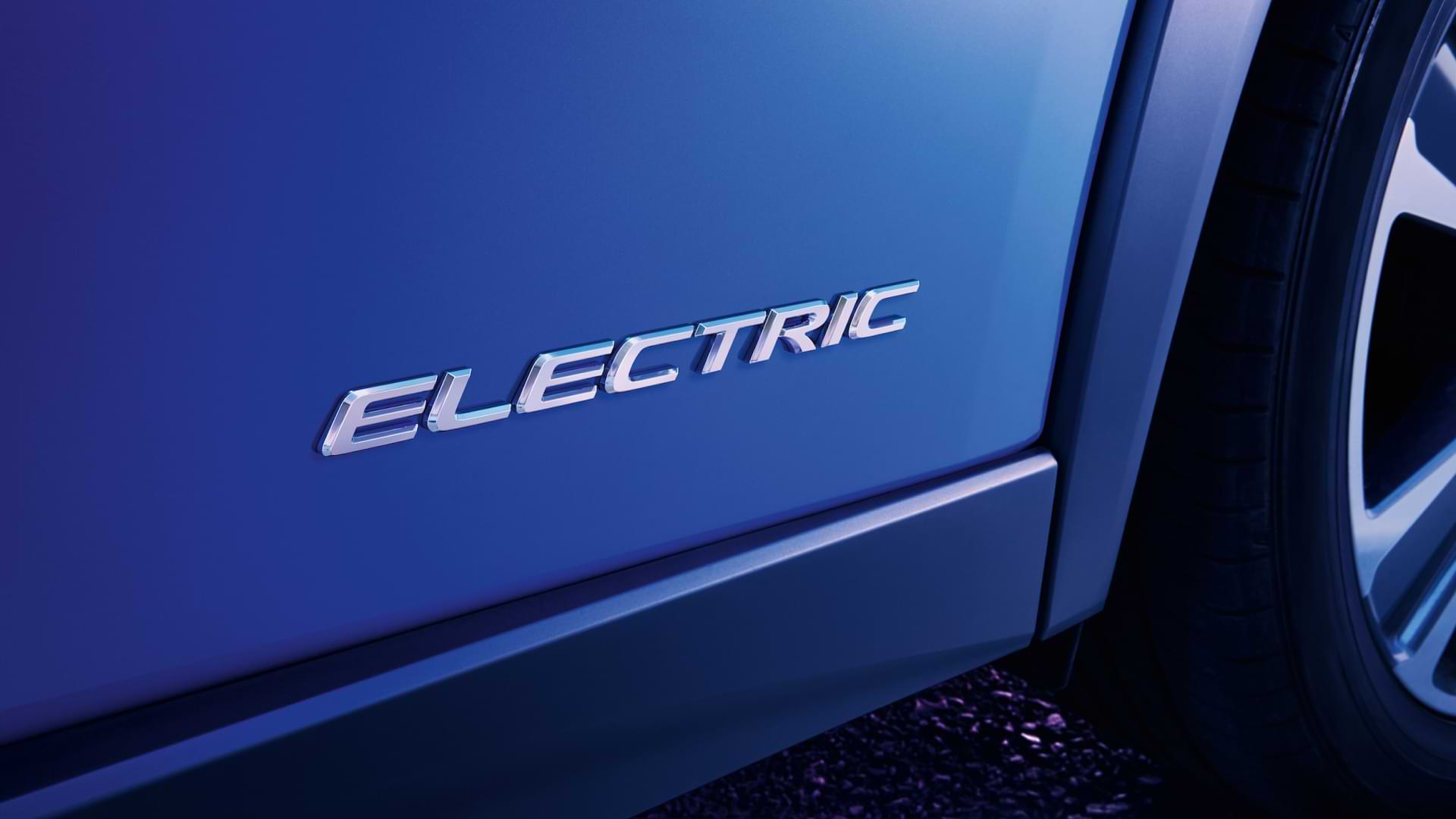 The new electric badge on the side of the UX 300e